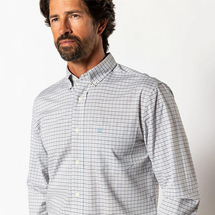  Duck Head Men's Long Sleeve Performance Poplin Edison Plaid Shirt 