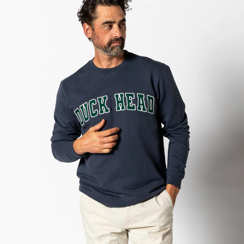  Duck Head Men's LS Applique Crewneck Sweatshirt 