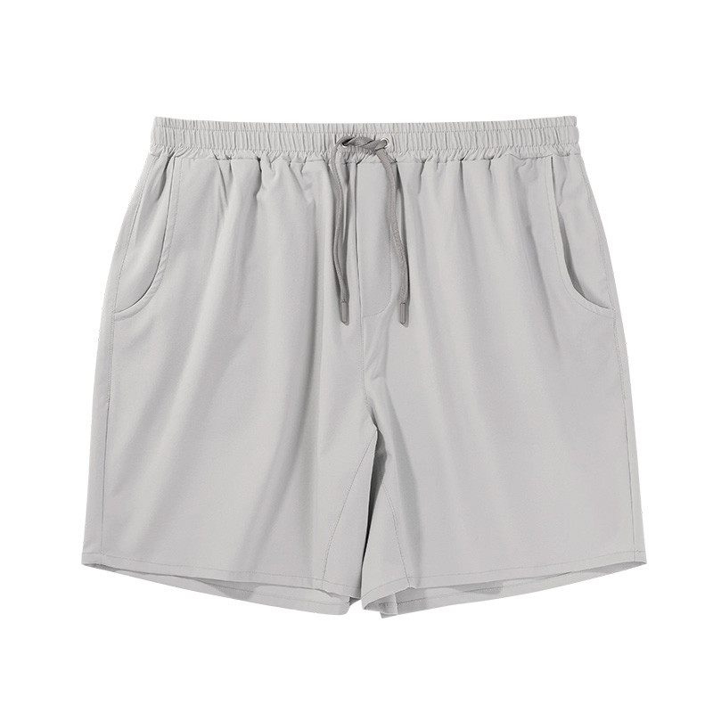 Alabama Outdoors Apparel AOA Men's Everyday Short - 7", image of light gray men's casual shorts with an elastic waistband and drawstring, featuring front pockets.