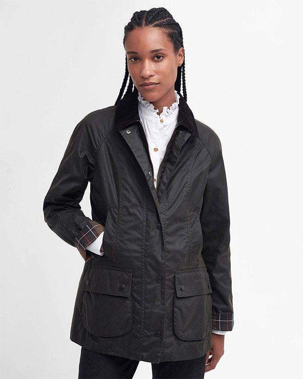 Barbour Women's Cropped Beadnell Wax Jacket