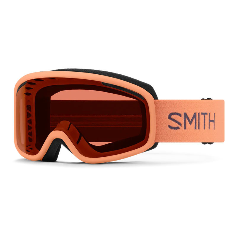 Smith Optics Smith Vogue Ski Goggles, orange frame with tinted lenses and adjustable strap.