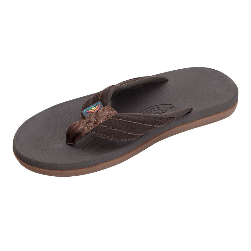 Rainbow Sandals Rainbow Men's The East Cape, brown men's flip-flop sandal with strap and cushioned sole.