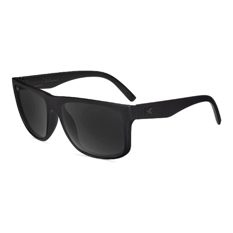 Knockaround Torry Pines Sport Sunglasses, black sports sunglasses with dark tinted lenses and a sleek frame design.