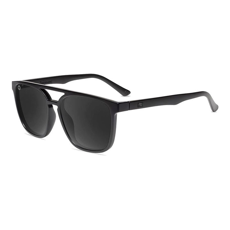 Knockaround Brightsides Sunglasses, black foldable sunglasses with dark tinted lenses and sleek frame design.
