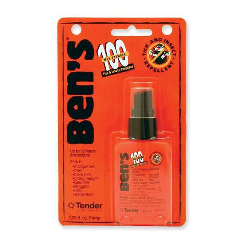 Ben's Tick & Insect Repellents Ben's 100 Tick & Insect Repellent 1.25 Oz. Pump Spray Ben's Tick & Insect Repellents Ben's 100 Tick & Insect Repellent 1.25 Oz. Pump Spray