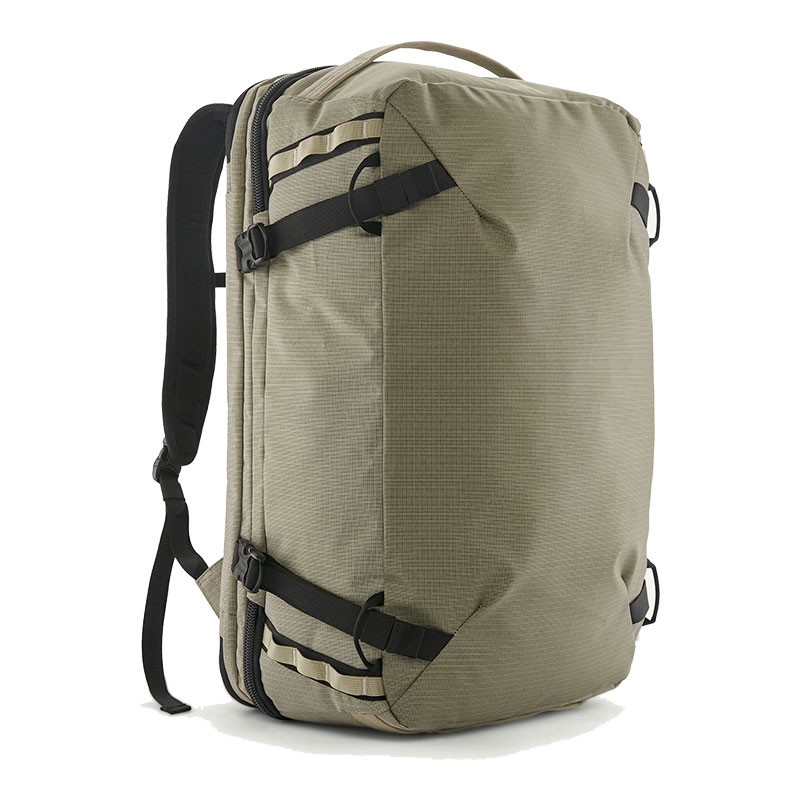 Patagonia Black Hole MLC, lightweight and durable travel backpack with multiple compartments and adjustable straps.