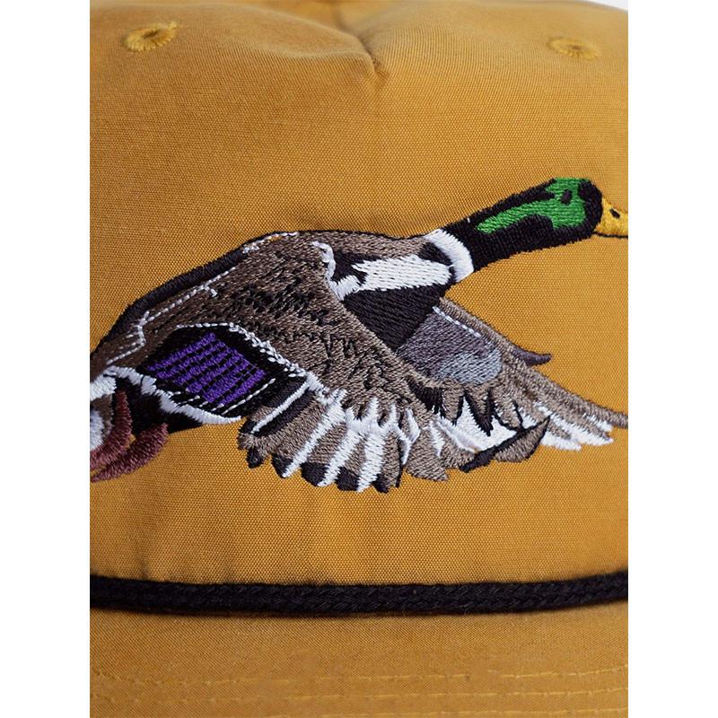 Duck Feather Yeti Duck Hat Deer Antlers Leather Patch Trucker Hat