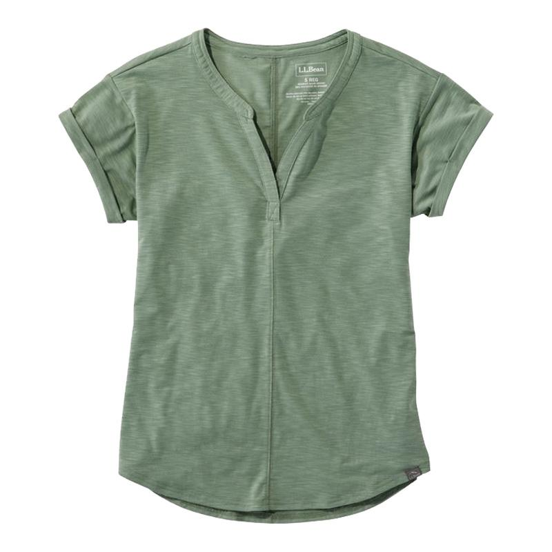 L.L.Bean Women's Streamside Tee Splitneck Short Sleeve