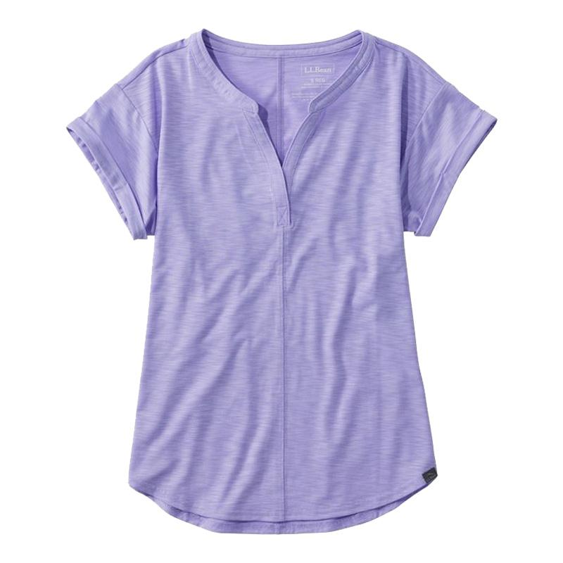 L.L.Bean Women's Streamside Tee Splitneck Short Sleeve