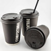 90mm cPLA Flip Top Lid - Black - 1000 per case