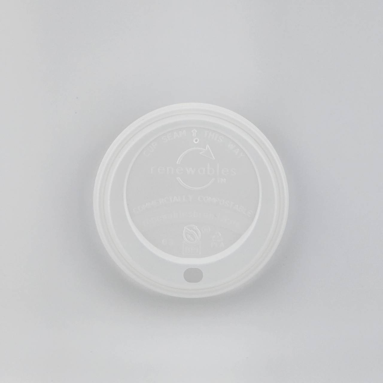 cPLA Sipper Lid (For 10oz-20oz Cup) - Small Pack - 50 per box