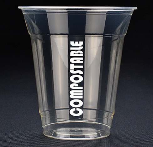 96mm Flat Lid for Cold Clear Cups, ASTM Certified Compostable Lid