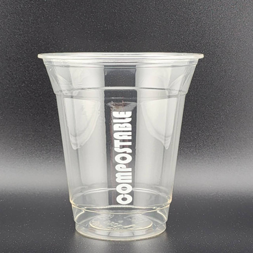 96mm Flat Lid for Cold Clear Cups, ASTM Certified Compostable Lid
