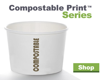 16oz Soup Cup Non-Printed Series White, ASTM D6868 Certified Compostable Cup