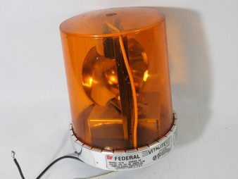 Federal 121SLED-120A Ser. A2 Old Style Amber Rotating LED Warning Light USED