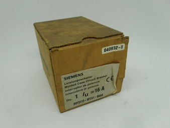 Siemens 3VF3113-0FC41-0AA0 Circuit Breaker 16A 415V 3Pole 50/60Hz NEW