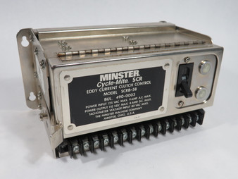 Minster SCRB-58 Eddy Current Clutch Control 110VDC 8A DC w/Internal Boards USED