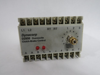 Dynacorp D2950 Clutch-Brake Control 0-10 Delay 90V/120VAC SHELF WEAR USED