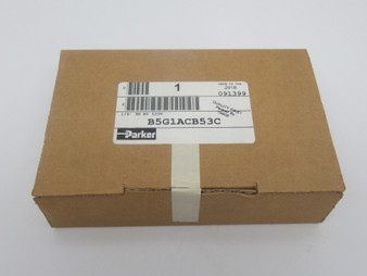 Parker B5G1ACB53C 2-Pos. Solenoid Valve 1/4" 120V 50/60Hz 145Psi 3W 1034kPa NEW