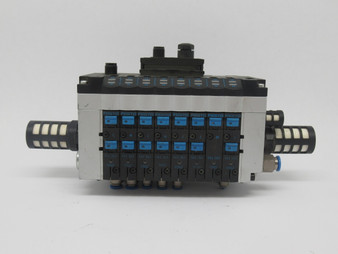 Festo CPV14-VI-10P-14-8C-N2-R-Y-CNJNJJMJ+GA Valve Manifold Assembly DAMAGED USED