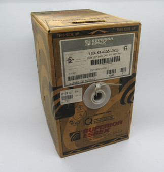 Superior Essex 18-042-33 UTP CAT 3 CMR Cable 24AWG 1000ft Grey DMG BOX NEW