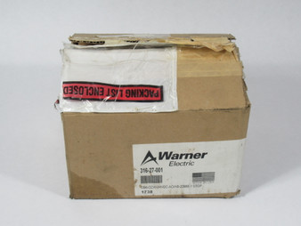 Warner Electric 316-27-001 Wrap Spring Clutch Brake 20mm Bore 24VDC 56.5Nm NEW