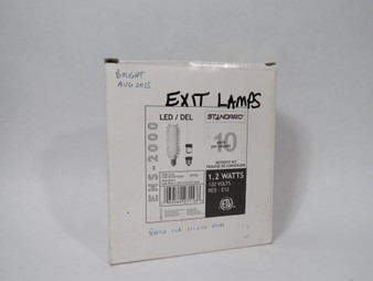 Standard 27116 LED Exit Bulb Retrofit Kit 1.4W 120V 10-Pack MISSING ADAPTERS NEW