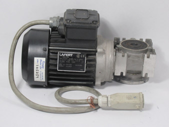 Lafert 0.18HP 1630RPM 333/575V TEFC 3Ph C/W Gear Reducer 25:1 Ratio USED