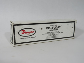 Dwyer VFB-91-SSV Acrylic Flowmeter 1-10 SCFH Air 4" Scale SHELF WEAR NEW