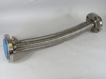 Generic 2” Stainless Steel Hose Assembly 316L 24"L 2" Flanges USED