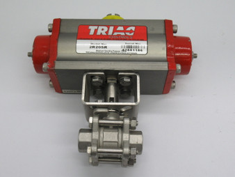 Triac 2R20SR Rack & Pinion Actuator 1/2" Pipe 150 psig USED