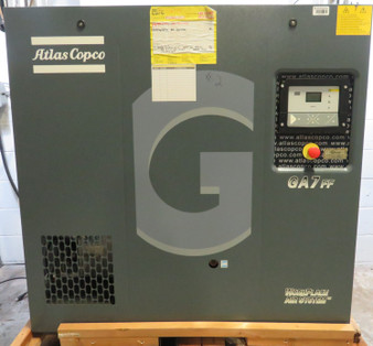 Atlas Copco 8153005130 Airpower Compressor Type GA7FF 150psig 115 Degrees F USED