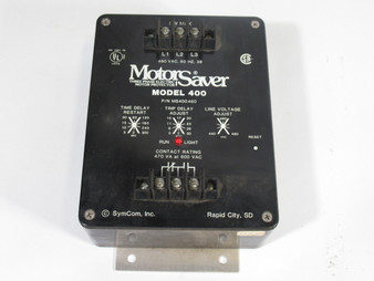 MotorSaver MS400460 Motor Protector Model 400 460VAC 60Hz 3ph USED