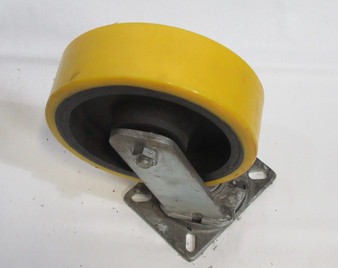 Muvtons BDS-82S-SJS Yellow Swivel Caster Wheel Cast Iron Core 200mm Dia. USED