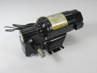 Baldor DC Gearmotor 10:1 17 lb-in .06HP 173RPM 90VDC BA-0 TENV .85A USED