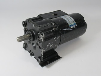 Leeson AC Gearmotor 216:1 345 lb-in .06HP 8RPM 115/230V 38 TENV 1Ph W/O Key USED