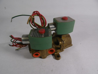 Asco 8344G50 Double Solenoid Valve 10-300psi 10.1W 3/8" USED