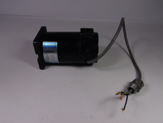 Leeson 1/8HP 500RPM 90V 34 TENV 1.4A 5:1 Ratio 13lb-in  USED