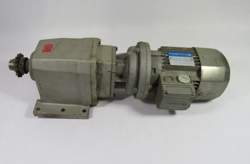 Bonfiglioli .37kW 1700RPM 230/460V TEFC 56C C/W Gear Reducer 103.3:1  USED