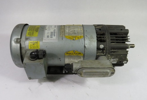 Baldor 2.5HP 2850RPM 190-220/380-415V 56CZ TEFC 3PH 8-8/4-3.9A 50Hz.  USED