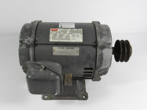 Dayton 2N983G Industrial Motor 3HP 1750RPM 208-220/440V TEFC 3Ph USED