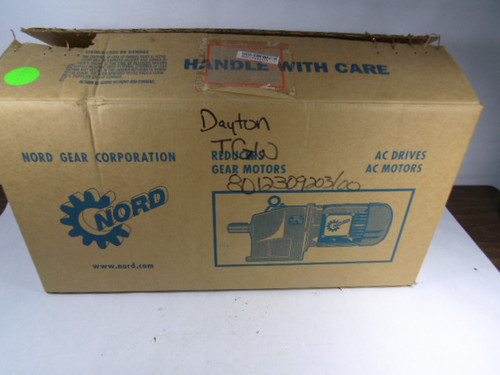 Nord 0.75HP 1715RPM 332/575V 80 TEFC 3Ph C/W Gear Reducer 18.40:1 Ratio  NEW