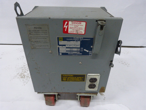 Square D 9070-SK5271X Transformer Disconnect 3kVA Pri 230/460V Sec 115V  USED