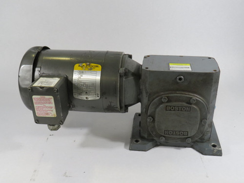 Baldor 1-1/2HP 1725rpm 575V 56C TEFC 3Ph 2A 60Hz C/W Reducer 30:1 Ratio USED