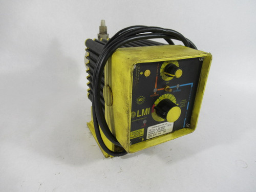 LMI Pumps B721-85HV Metering Pump 120VAC 50/60Hz 1.5A 100PSI 2.5GPH MAX USED