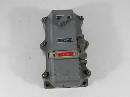 Square D 9001-GW353 Control Station Ser A 600V Start & Stop Switch USED