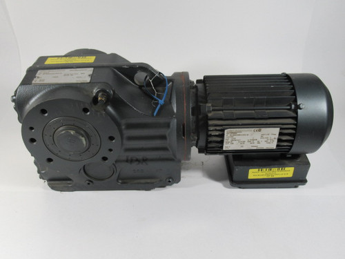 Sew-Eurodrive AC Gearmotor 123.54:1 6975 lb-in 1.0HP 1700RPM 208/360V TEFC NOP