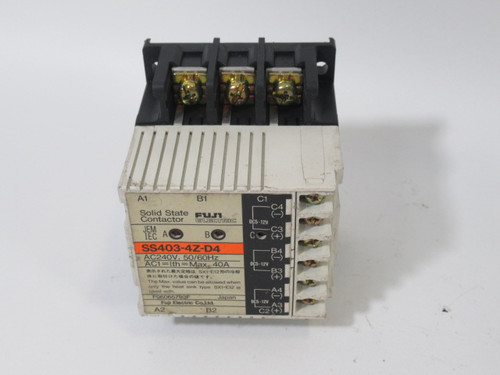 Fuji SS403-4Z-D4 Solid State Contactor 240VAC 50/60Hz *Crack to Case* USED
