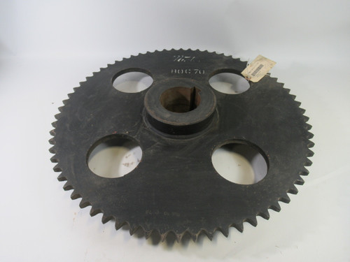 Martin 80C70-3-1/2 Roller Chain Sprocket 3-1/2" Bore 70 Teeth 80 Chain NOP