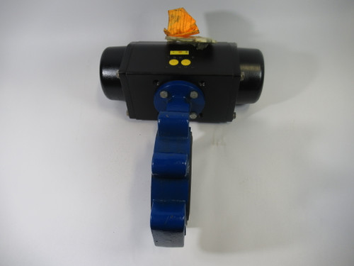 Keystone 221-952-024-79U-002 Pneumatic Actuator W/ 4" Butterfly Valve USED